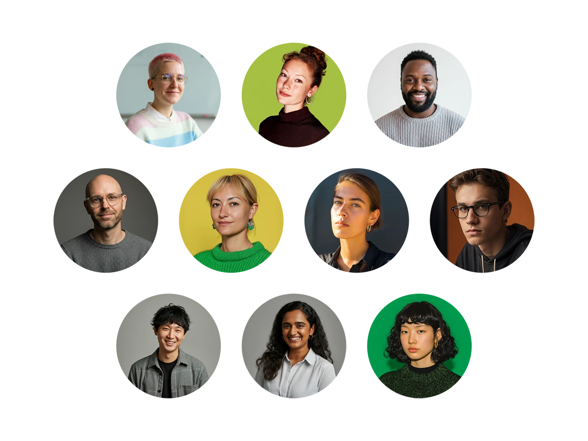 Illustrated portraits of a learning community.